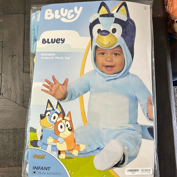 Spirit Halloween Bluey Costume Hooded Dress For Girls - Officially Licensed, Long Sleeves